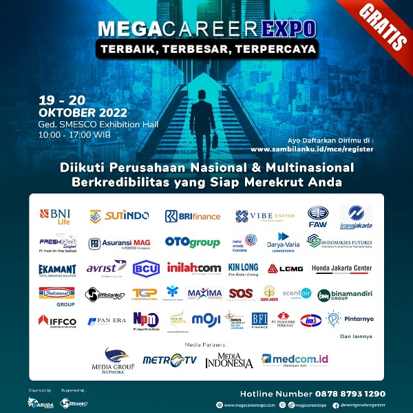 Berburu Pekerjaan Impian di Mega Career Expo, 19-20 Oktober 2022