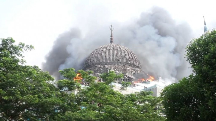 Polres Jakut Gandeng Puslabfor Polri untuk Selidiki Penyebab Kebakaran Kubah Masjid JIC