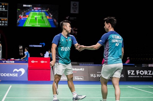 Denmark Open: Marcus/Kevin Lalui Babak 16 Besar dengan Mudah
