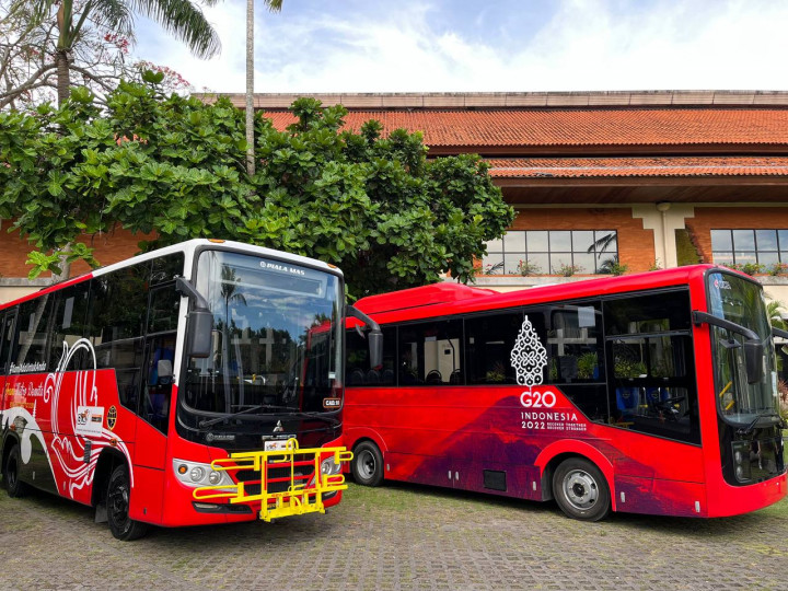 Sambut G20, Armada Bus dengan Teknologi Keselamatan Canggih Tebar Pesona di Bali