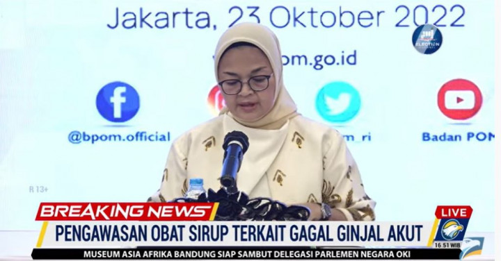 BPOM Temukan 4.922 <i>Link</i> Penjualan Obat Sirop Tidak Aman Secara <i>Online</i>