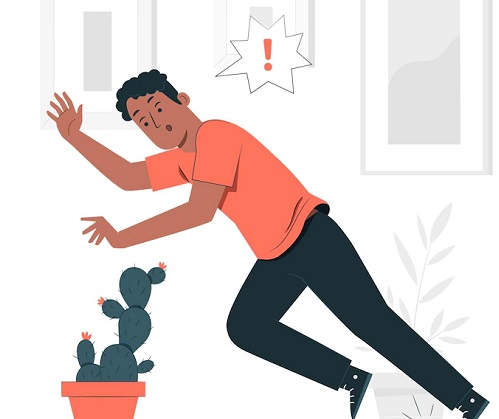 Ketika jatuh terjadi, biasanya akibat dari seseorang yang menderita episode vertigo atau pusing. (Foto: Ilustrasi. Dok. Freepik.com)