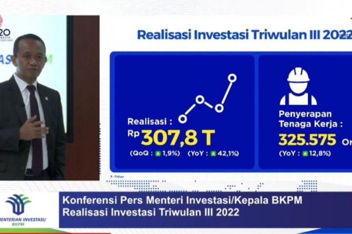 Realisasi Investasi Triwulan III Tembus Rp307,8 Triliun, Bahlil: Terbesar Sepanjang Sejarah!