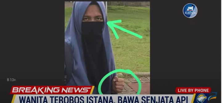 Seorang Wanita Menerebos Istana Bawa Senpi