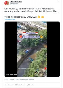 [Cek Fakta] Benarkah Kali Krukut tak Dibersihkan selama 5 Tahun Terakhir? Ini Faktanya