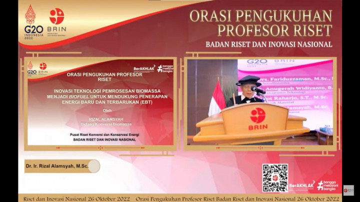 Profesor Riset BRIN Ubah Biomassa Hasil Pertanian dan Perkebunan Jadi Biofuel