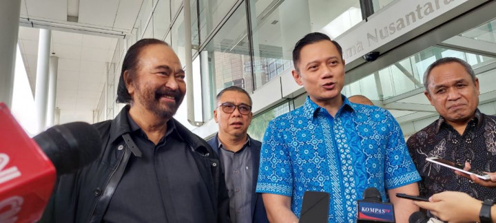 Surya Paloh, AHY Meet at Wisma Nusantara