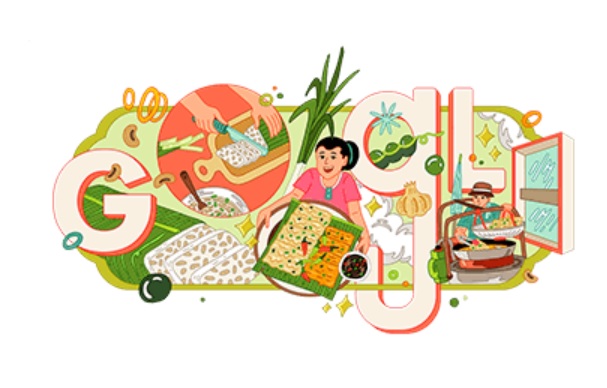 Google Doodle tampilkan Tempe Mendoan hari ini (Foto: Google)