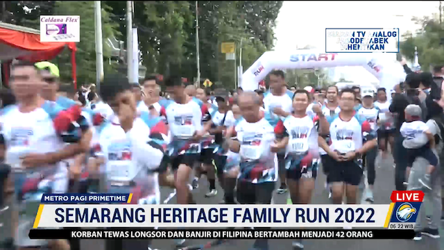 Gelaran Semarang Heritage Family Run 2022 resmi dimulai. Foto: Metro TV
