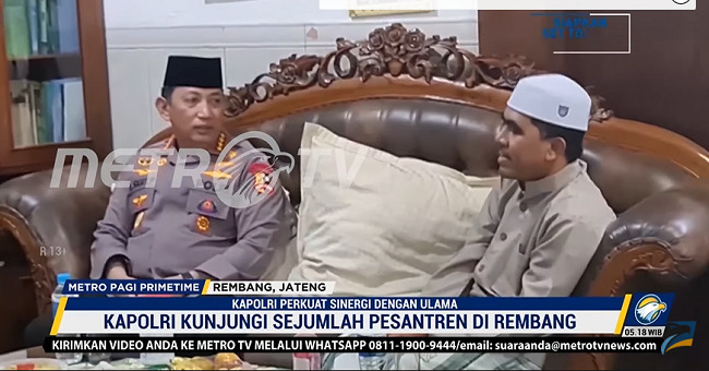 Cegah Polarisasi Pemilu Serentak 2024, Kapolri Kunjungi Sejumlah Pesantren di Rembang