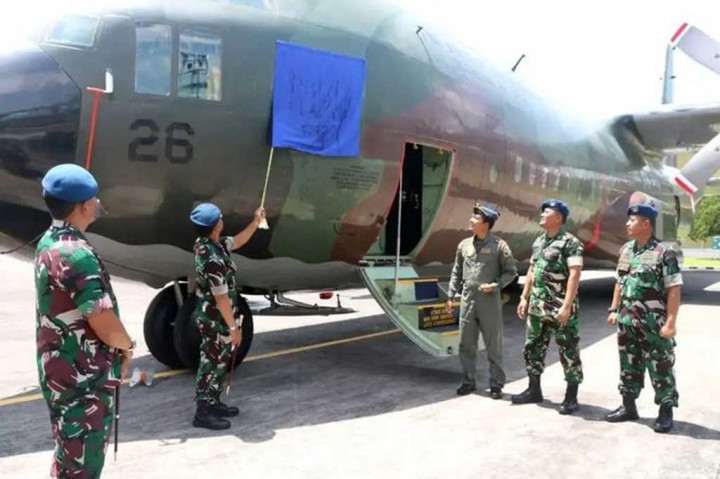 Foto: Apel Penyambutan Pesawat C-130 Hercules A-1326 di Skadron Udara 32 Lanud Abd Saleh