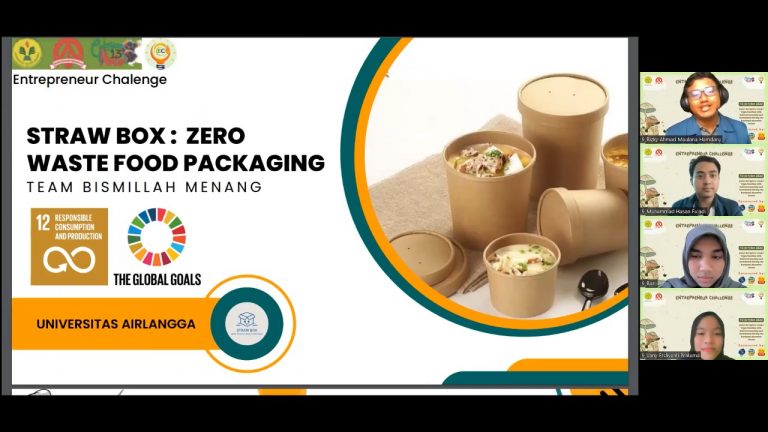 Straw Box bikinan mahasiswa Unair dari limbah pertanian. DOK Unair