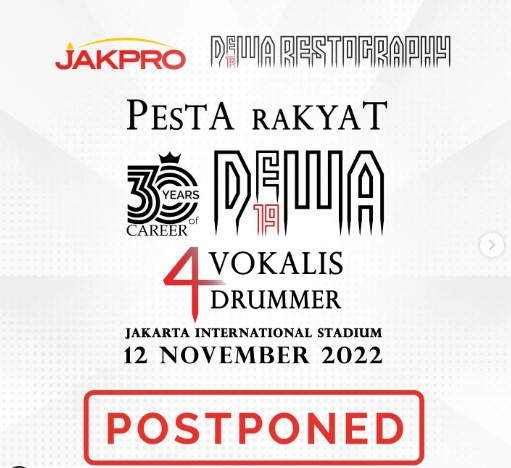 Kabar Sedih buat Baladewa, Konser Dewa 19 di JIS Ditunda Jadi Tahun Depan!