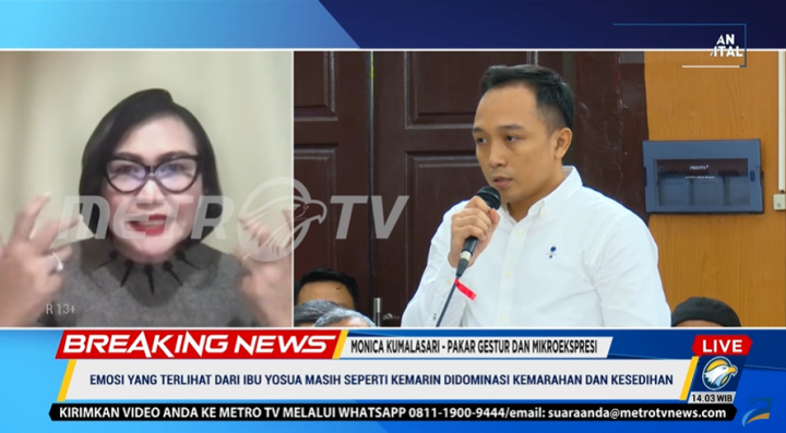 Pakar Gestur: Emosi Ibu Yosua Masih Didominasi Kemarahan dan Kesedihan