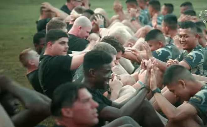 Prajurit TNI Angkatan Darat dan tentara Amerika Serikat (US Army) mengikuti Academic Day. Dokumentasi/ YouTube Jenderal TNI Andika Perkasa