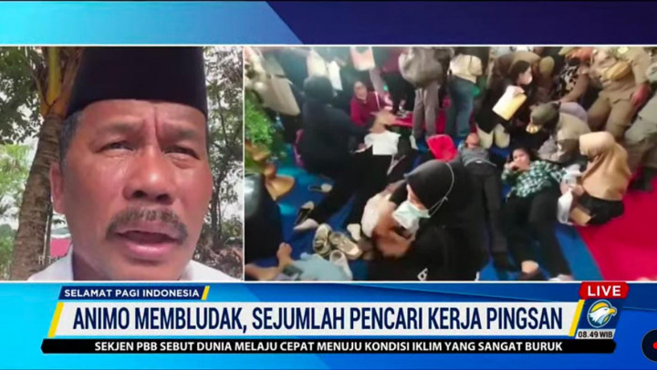 <i>Ya Ampun</i>, Puluhan Pencari Kerja Pingsan Berdesakan di <i>Job Fair</i> Batam