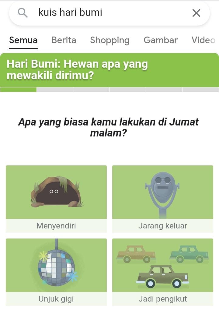Cara Main Kuis Hari Bumi yang Viral di Medsos, Kamu Dapat Karakter Apa?