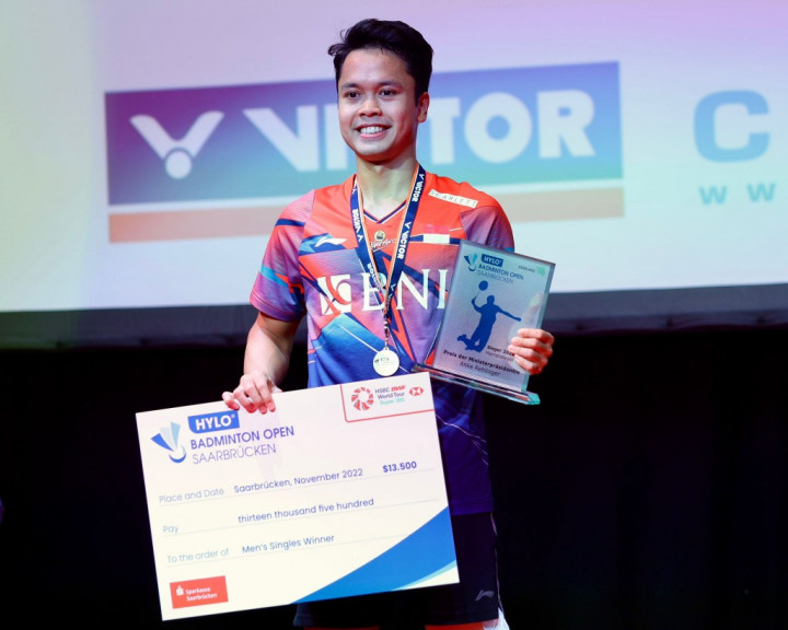 Juara Hylo Open 2022, Segini Jumlah Uang yang Didapat Anthony Ginting