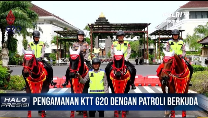 Polri Terjunkan Patroli Berkuda saat Pengamanan KTT G20
