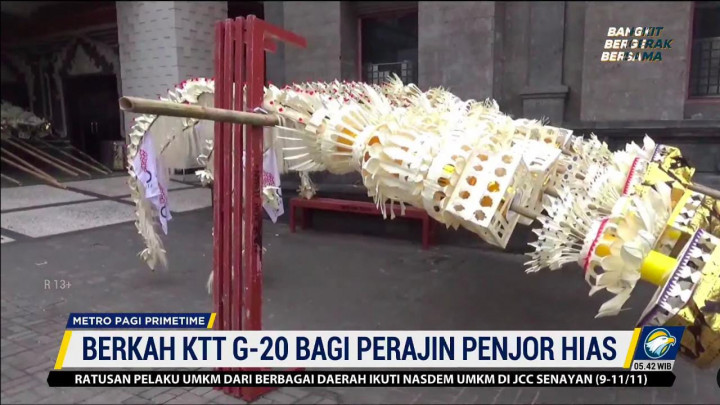 Berkah KTT G20 Bagi Perajin Penjor Hias
