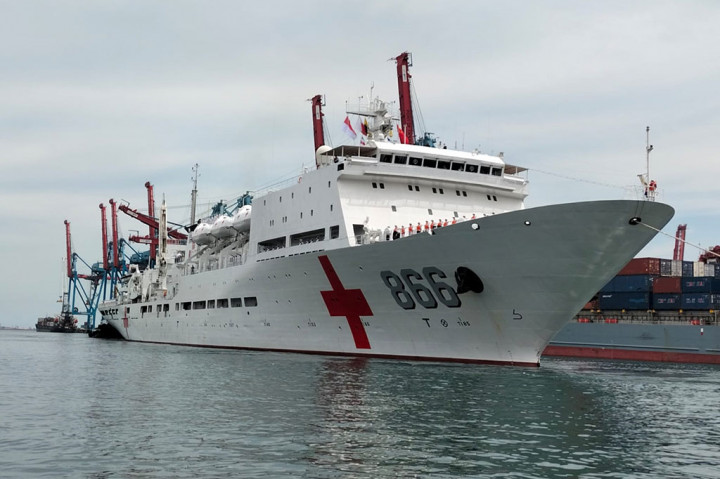 Kapal Rumah Sakit Tiongkok 'Peace Ark' Tiba di Indonesia