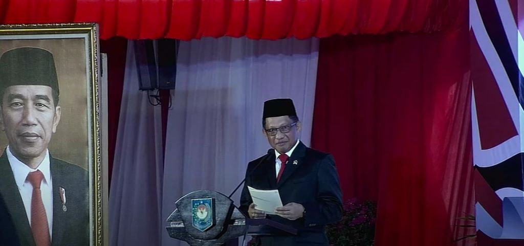  Mendagri Tito Karnavian meresmikan 3 provinsi DOB Papua. (tangkapan layar)