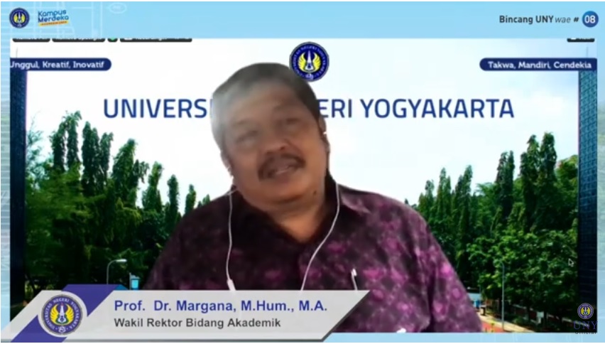 Wakil Rektor UNY Bidang Akademik, Margana. YouTube UNY