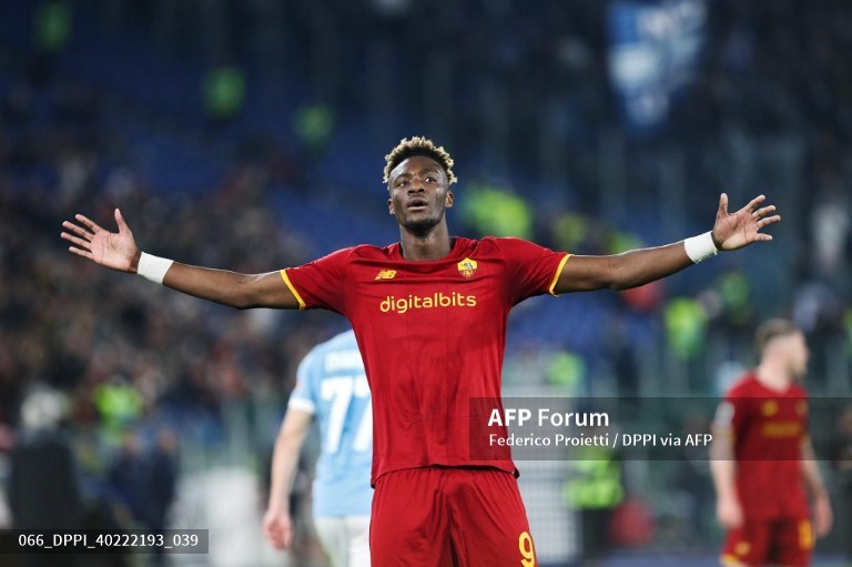 Penyerang AS Roma, Tammy Abraham (AFP/Federico Proietti)