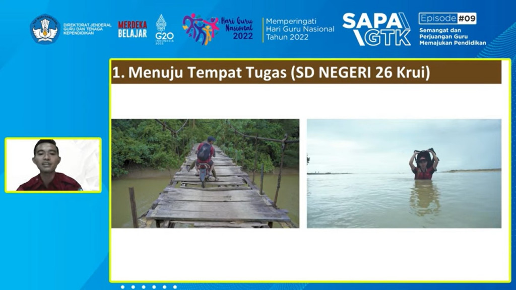 Jalan menuju tempat tugas Isdiarto di SD Krui. Foto: BKHM