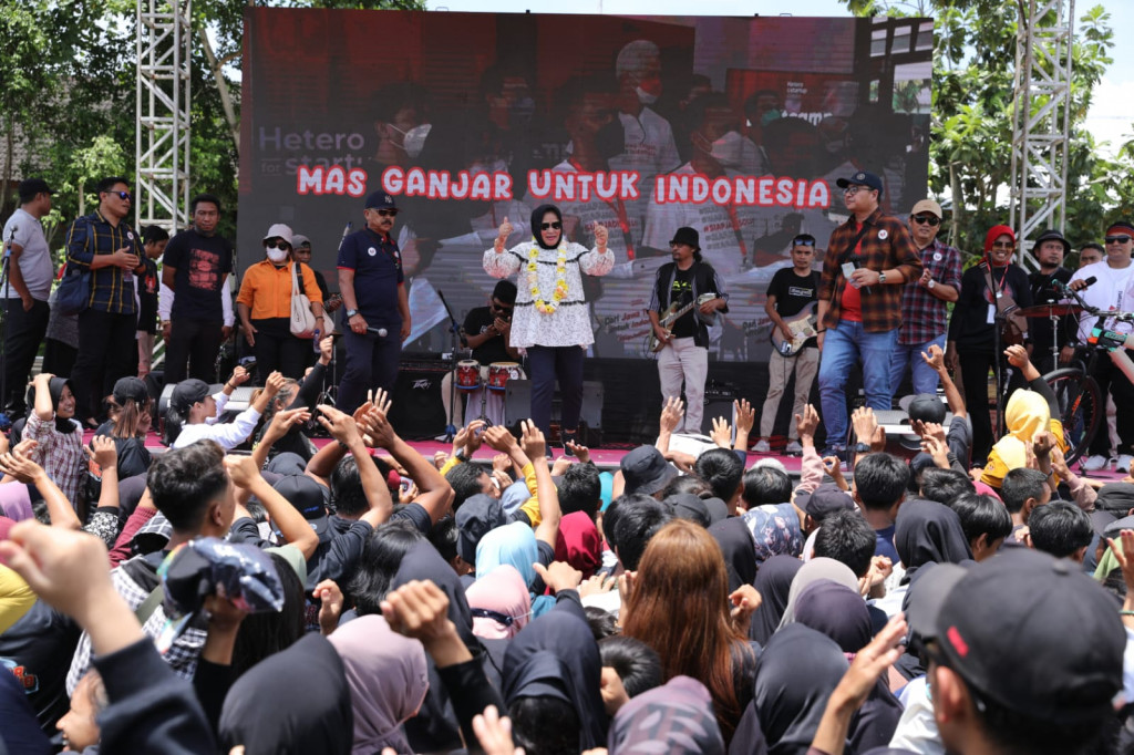 Relawan melakukan deklarasi mendukung Ganjar Pranowo untuk maju pada Pilpres 2024. Dokumentasi/ istimewa