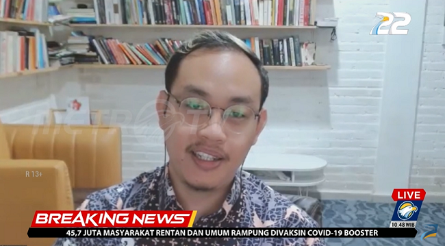 Pengamat Ekonomi Bhima Yudhistira. Foto: Screenshot Metro TV