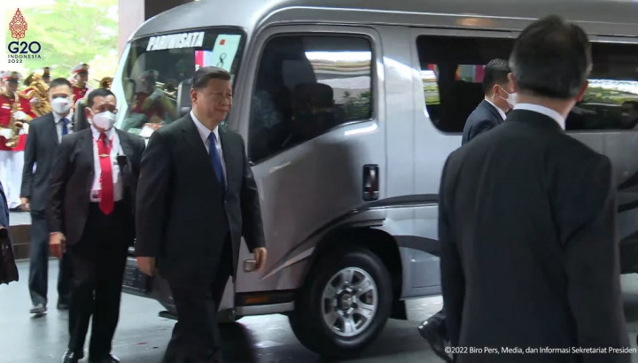 Tiba di Venue KTT G20, Presiden Tiongkok Xi Jinping Bawa Rombongan