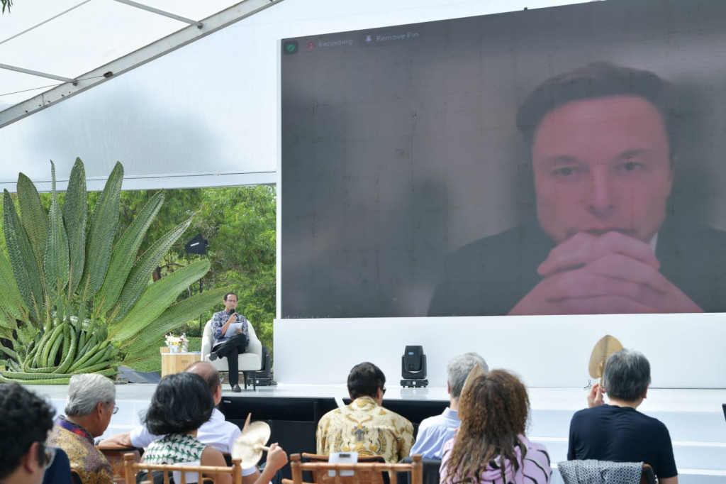 CEO Tesla Elon Musk dalam Kampus Merdeka Festival G20 2022. DOK Kemendikbud