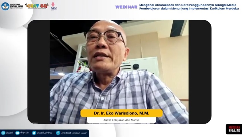 Kepala Pokja Inovasi dan Transformasi Pendidikan, Eko Warisdiono. DOK YouTube Direktorat SD