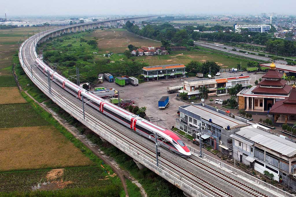 Kereta Cepat Jakarta-Bandung. Foto: AFP/Timur Matahari.