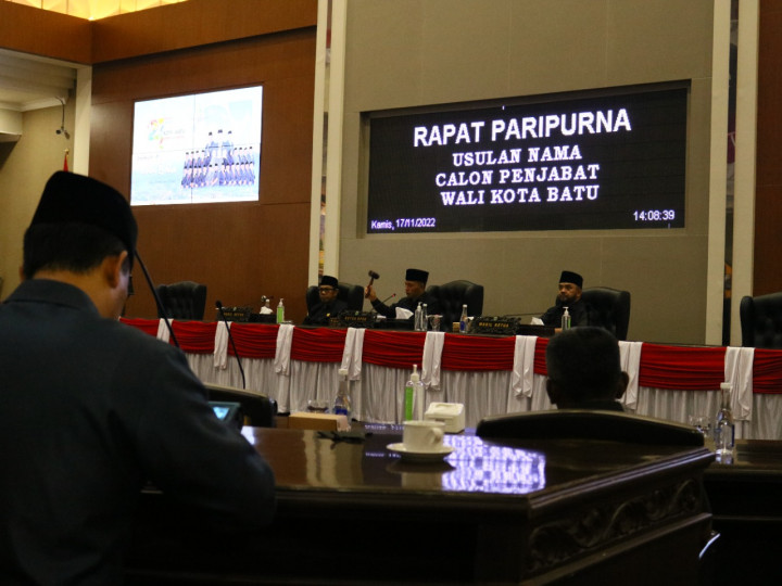Jabatan Wali Kota Batu Berakhir Desember 2022, DPRD Siapkan 3 Calon Penjabat