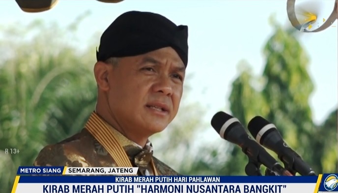 Peringati Hari Pahlawan, Ganjar Ingatkan Generasi Muda Merawat Bangsa