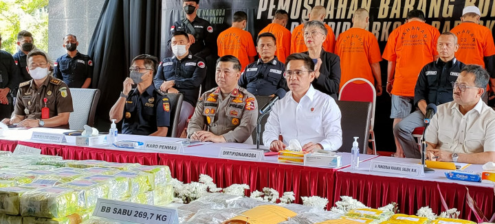 Bareskrim Musnahkan Barang Bukti 269,7 Kg Sabu