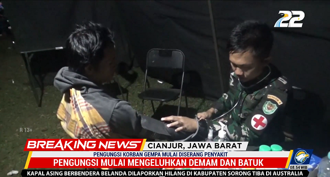Pengungsi Gempa Cianjur Mulai Terserang Batuk, Demam, hingga Mual