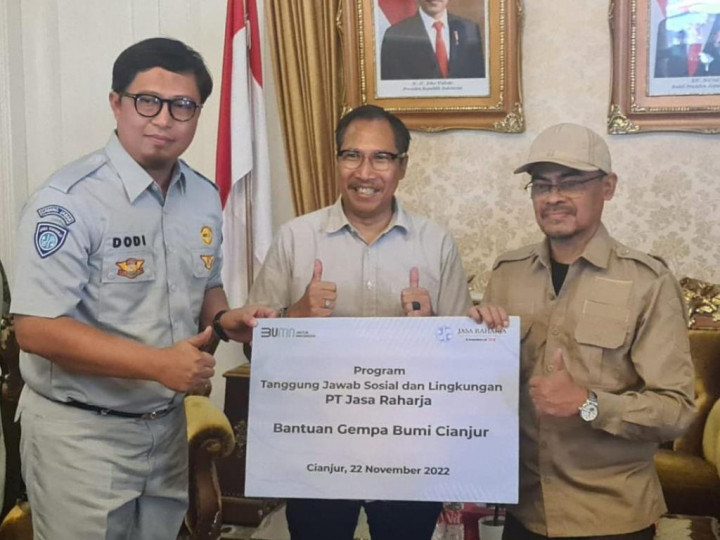 Jasa Raharja Salurkan Bantuan Tanggap Darurat Bencana Cianjur