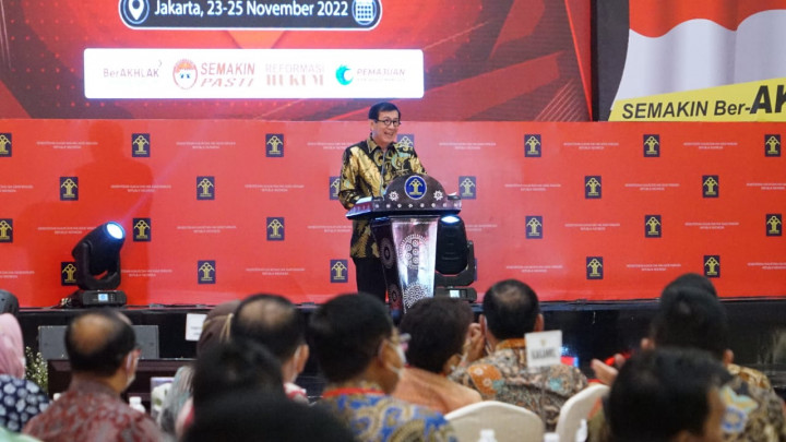 Menteri Yasonna: Target Kinerja 2023 Harus Terukur dan Melayani Masyarakat