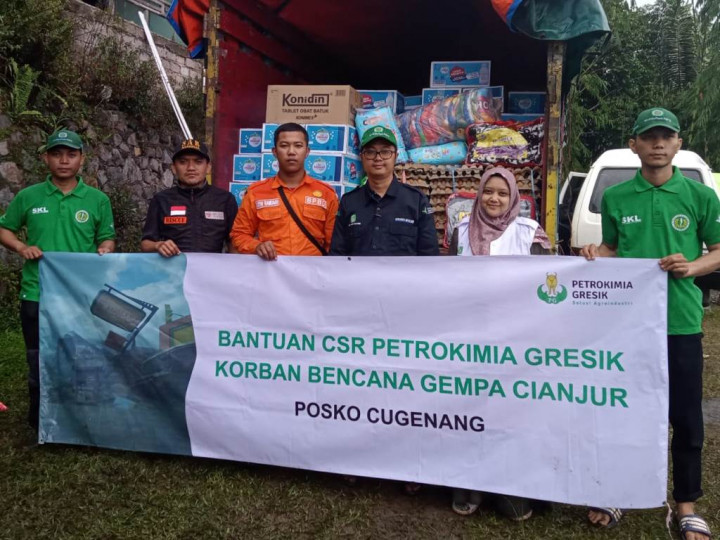 Petrokimia Gresik Salurkan Rp100 Juta untuk Korban Gempa Cianjur