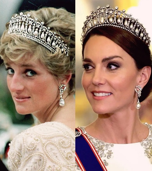 Putri Diana dan Kate Middleton. (Foto: Dok. Instagram/@rainhastragicas_ofc)