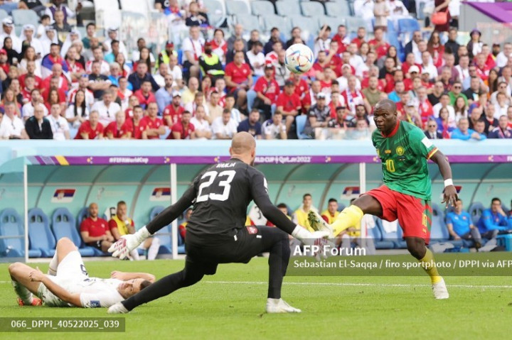 Hujan Gol Warnai Hasil Imbang Kamerun Kontra Serbia