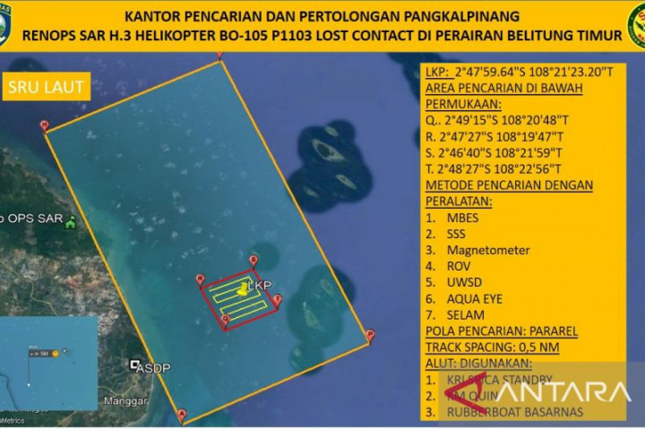 Sonar hingga Kapal TNI AL Bantu Pencarian Pilot Helikoter Polri yang Jatuh