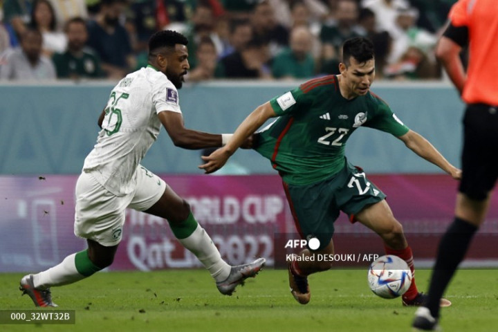 Babak Pertama, Arab Saudi Vs Meksiko Masih Tanpa Gol