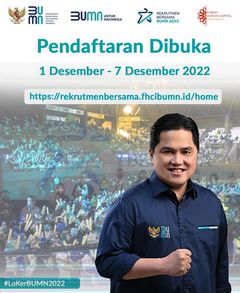 Resmi Dibuka, Ini Syarat Pendaftaran Rekrutmen Bersama BUMN Batch 2 2022