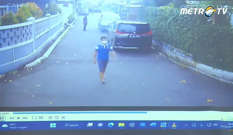 Rekaman CCTV di sekitar kediaman dinas Ferdy Sambo, Kompleks Polri. Medcom.id/Fachri Audhia Hafiez