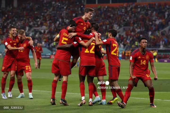 Babak Pertama, Jepang Tertinggal dari Gol Alvaro Morata