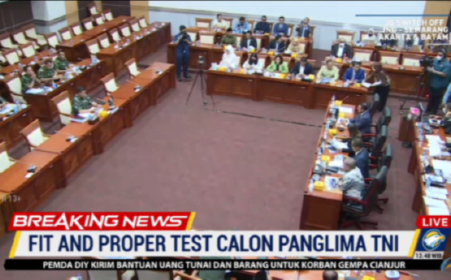 Calon Panglima TNI Jalani <i>Fit and Proper Test</i> di Komisi I DPR